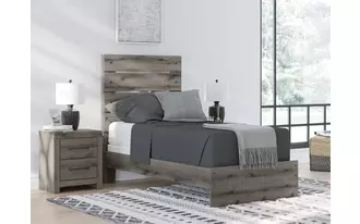 Ashley graystorm twin panel rails in brown gray