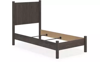 Ashley pamytta twin panel footboard w/rails in brown