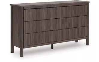 Ashley pamytta six drawer dresser in brown
