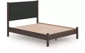 Ashley pamytta queen platform footboard/rails in brown