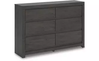 Ashley fraluna six drawer dresser in charcoal