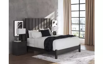 Ashley fraluna king headboard panel in charcoal