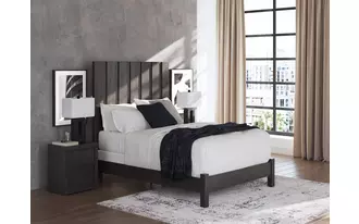 Ashley fraluna queen/king headboard posts in charcoal