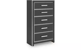 Ashley zuraleus five drawer chest in black