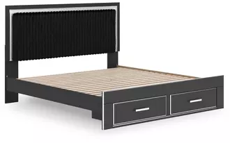 Ashley zuraleus king storage footboard in black