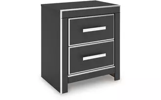 Ashley zuraleus two drawer night stand in black