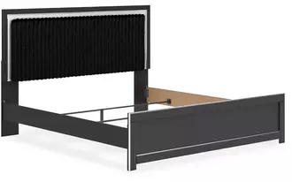 Ashley zuraleus king panel rails in black