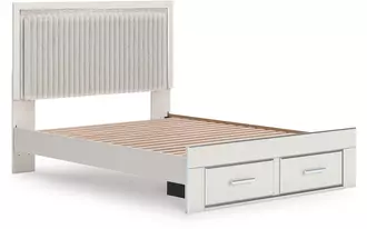 Ashley zuraleus queen storage footboard in white