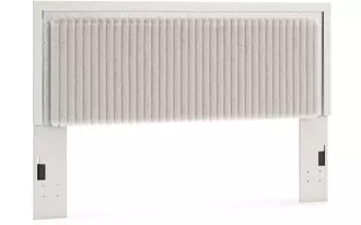 Ashley zuraleus king uph panel headboard in white