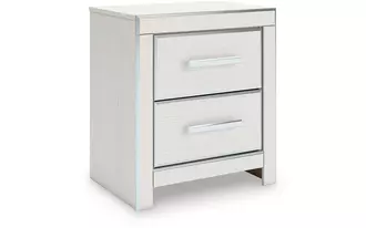 Ashley zuraleus two drawer night stand in white