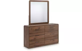Ashley fortlorn bedroom mirror in walnut brown