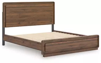 Ashley fortlorn california king panel rails in walnut brown