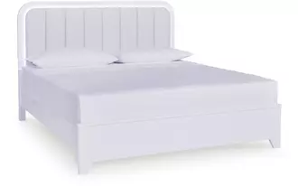 Ashley jarlee king/cal king uph panel hdbd in white