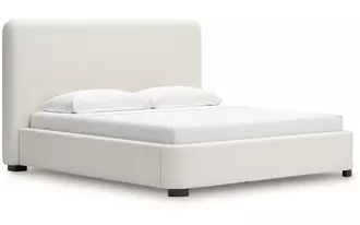 Ashley brintstreet king upholstered bed in beige