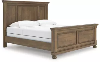 Ashley feddinger king/cal king panel headboard in medium brown