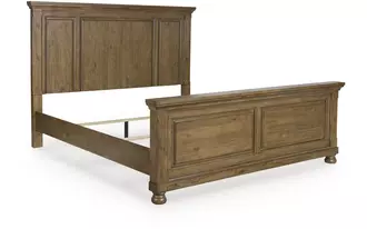 Ashley feddinger king panel rails in medium brown