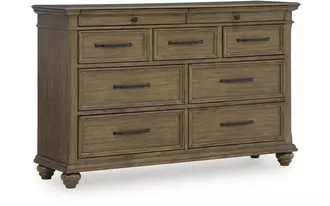 Ashley karallin dresser in medium brown