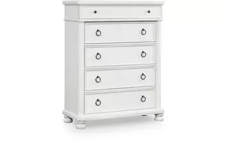 Ashley rowlenstown five drawer chest in antique white