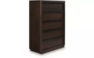 Ashley dilenno five drawer chest in dark brown