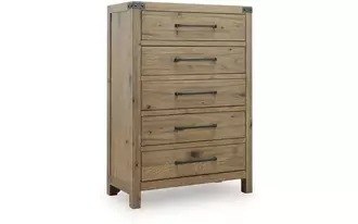 five drawer chest ridgester light brown