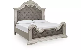Ashley bruchandi k/ck uph panel ftbd w/slats in antique white