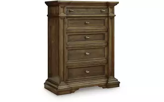 Ashley frantanna five drawer chest in brown