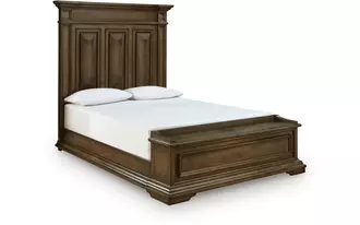 Ashley frantanna queen storage footboard in brown