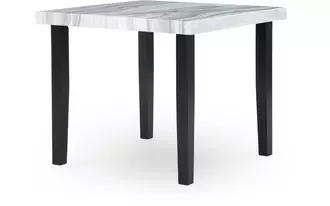 Ashley mervannie square drm counter table in gray/black