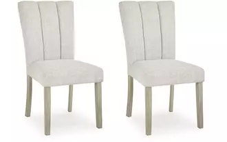 Ashley larawyn dining uph side chair (2/cn) in bisque