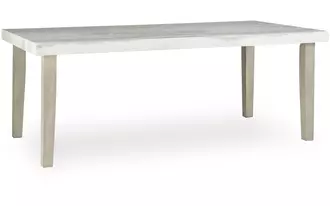 Ashley larawyn rectangular dining room table in bisque