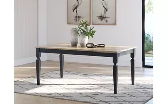 Ashley brenkerton rectangular dining room table in grayish brown/black