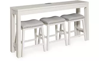 Ashley robbinsdale rect drm counter tbl set(4/cn) in antique white