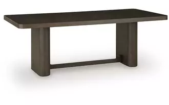 Ashley radkin rectangular dining room table in burnished brown