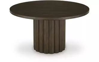 Ashley radkin round dining room table in burnished brown