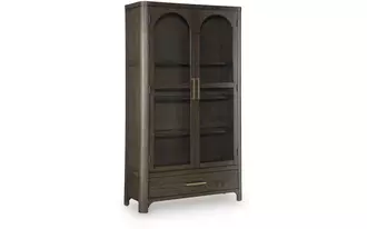 display cabinet radkin burnished brown