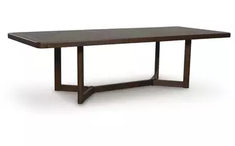 Ashley dilenno rect dining room ext table in dark brown