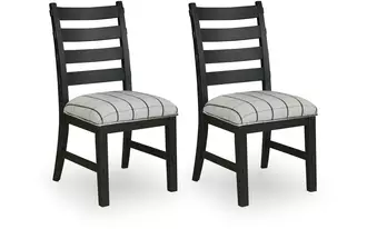 Ashley ridgester dining uph side chair (2/cn) in light brown