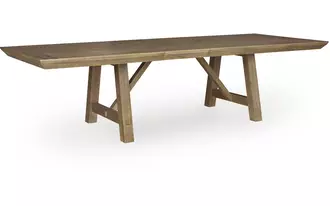 Ashley ridgester rect dining room ext table in light brown