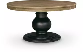 Ashley ridgester round dining room table top in light brown