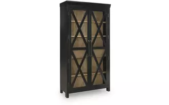 Ashley ridgester display cabinet in light brown
