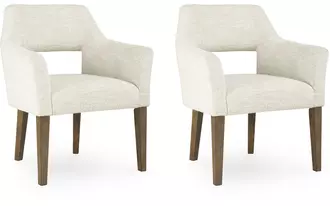 Ashley marxmore dining uph arm chair (2/cn) in brown