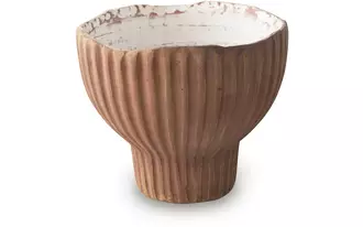 Ashley orban vase in sienna/white