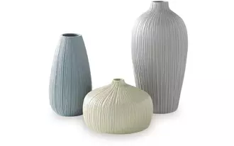 Ashley eiderman vase set (3/cn) in gray/blue/green