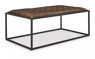 Ashley junsor cocktail ottoman in brown/black