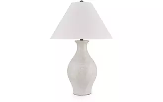 Ashley ashbend ceramic table lamp (1/cn) in antique white