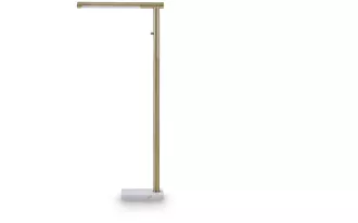 metal floor lamp (1/cn) santiford in gold finish/white by ashley