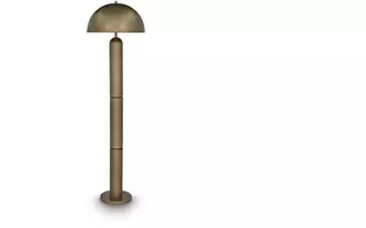 metal floor lamp (1/cn) wendfield in antique gold finish by ashley