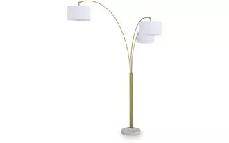 Ashley valo metal arc lamp (1/cn) in gold finish