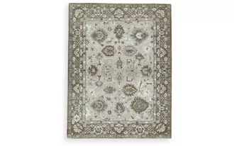 Ashley ainswick memory foam large rug in brown/beige/gray