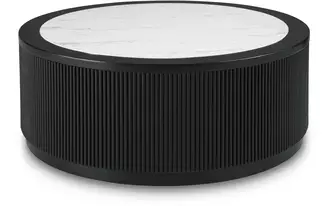 round cocktail table grayman black